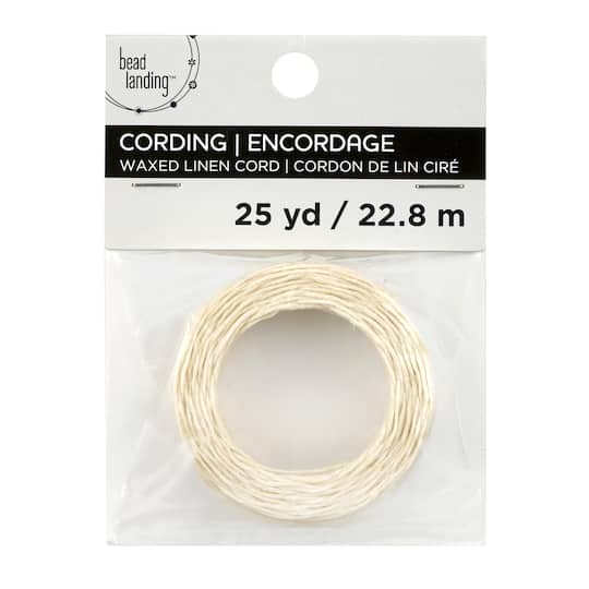 White Waxed Linen Cord by Bead Landing™